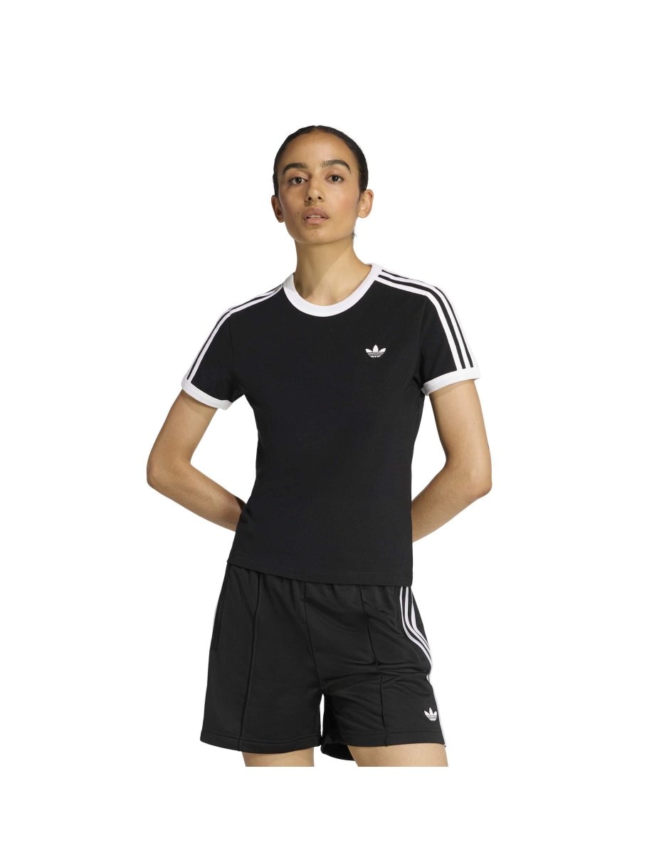 Playera manga corta Adicolor cuello redondo para mujer 2