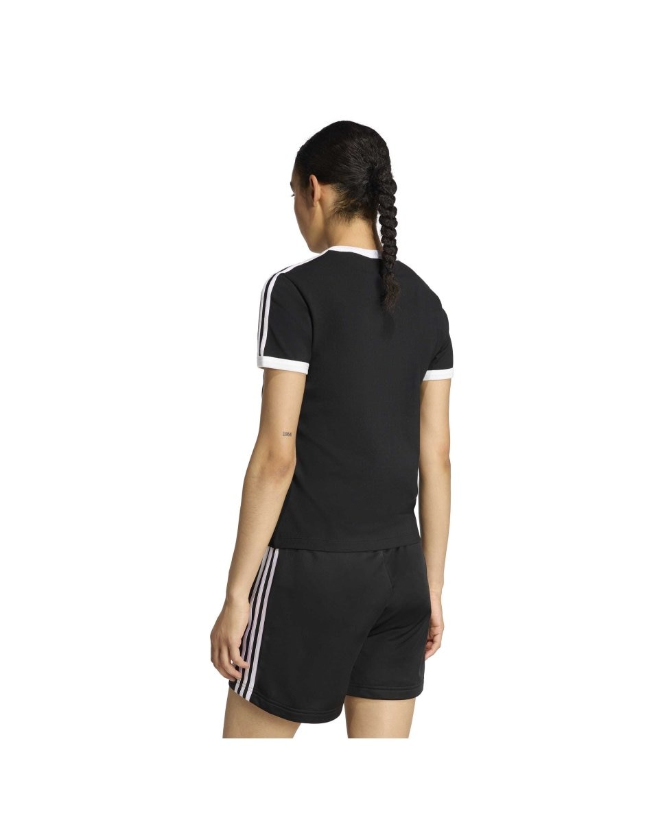 Playera manga corta Adicolor cuello redondo para mujer 3