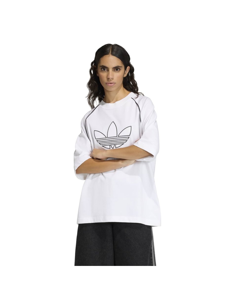 Playera manga corta Adidas Originals Adicolor cuello redondo para mujer