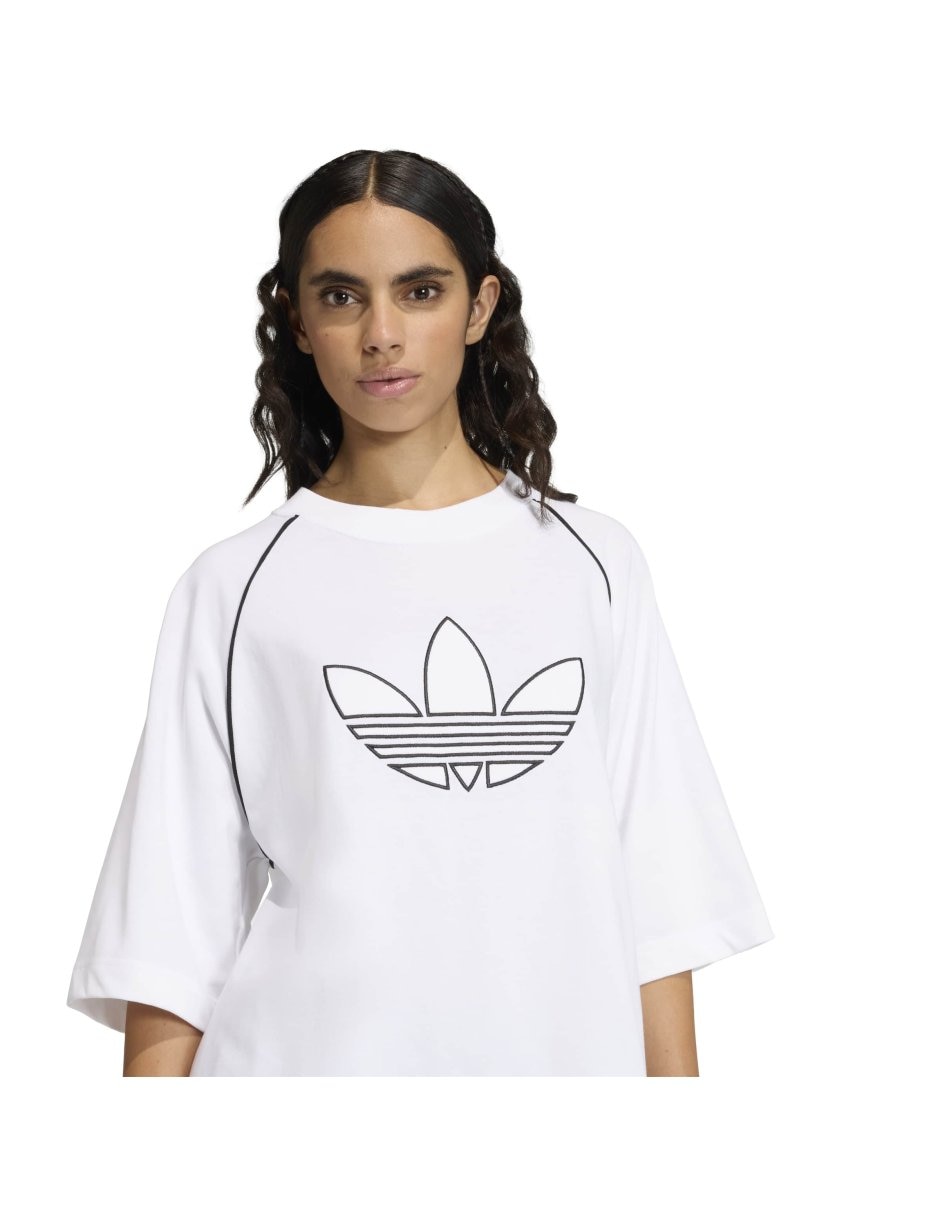 Playera manga corta Adidas Originals Adicolor cuello redondo para mujer