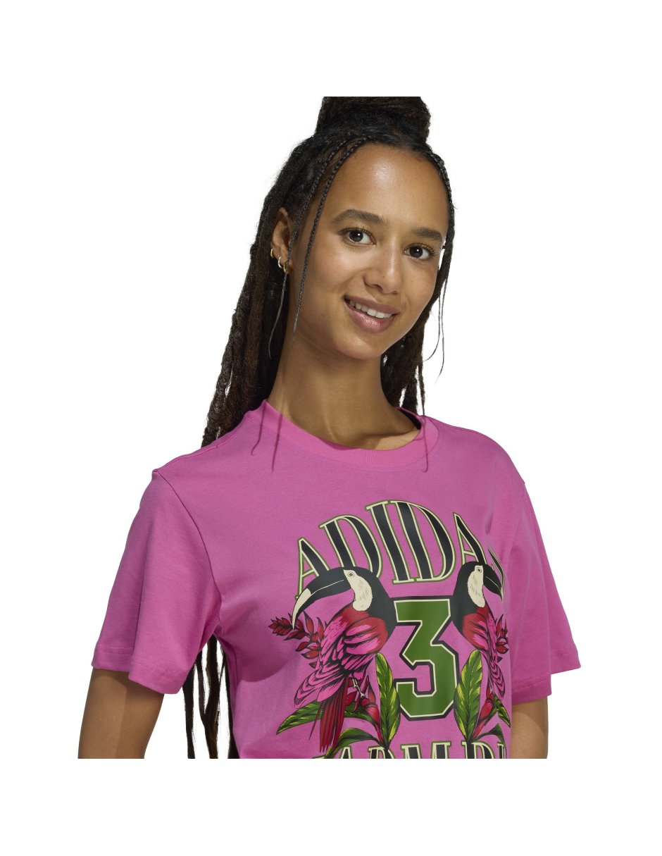 Playera Brand Collaboration manga corta para mujer 5
