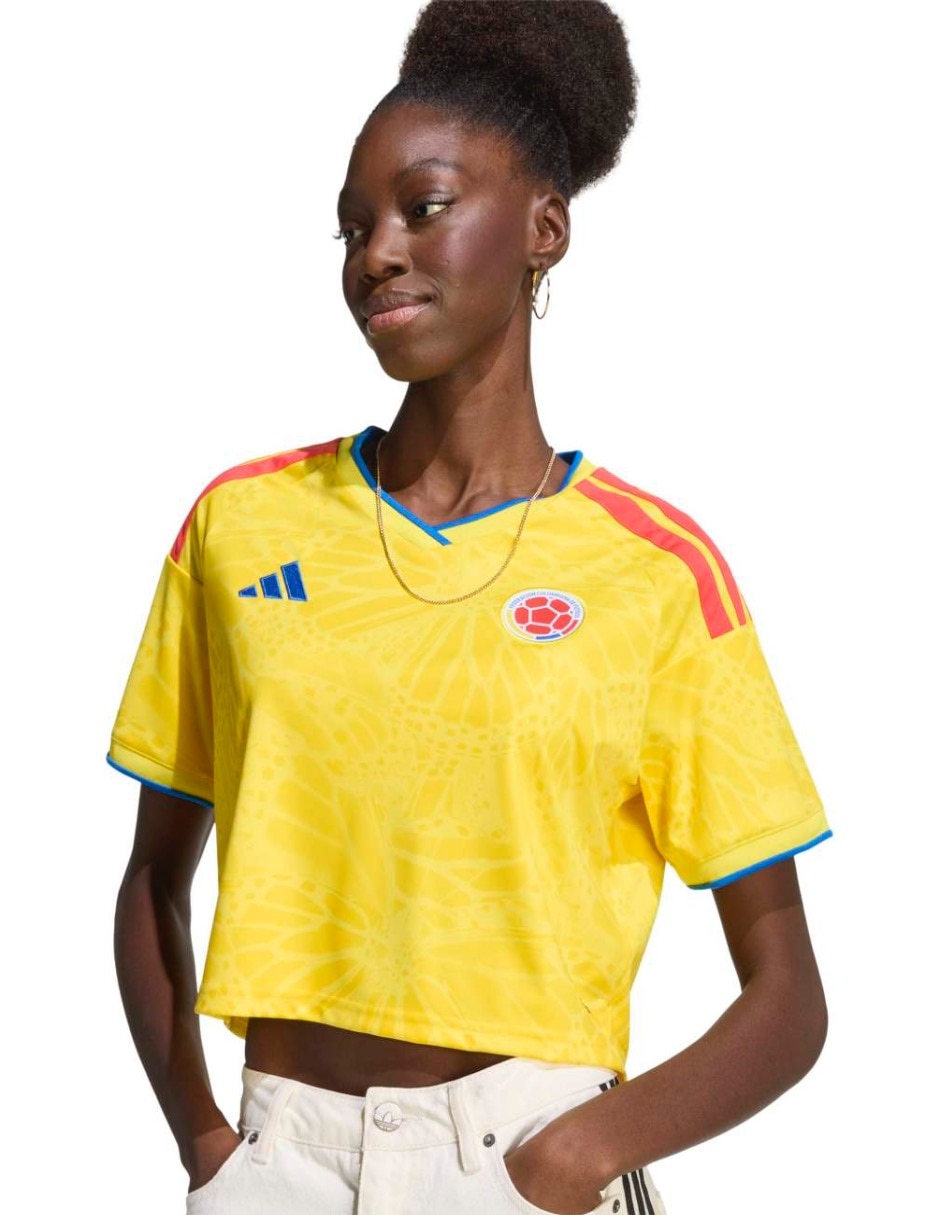 Playera Federación Colombia manga regular para mujer