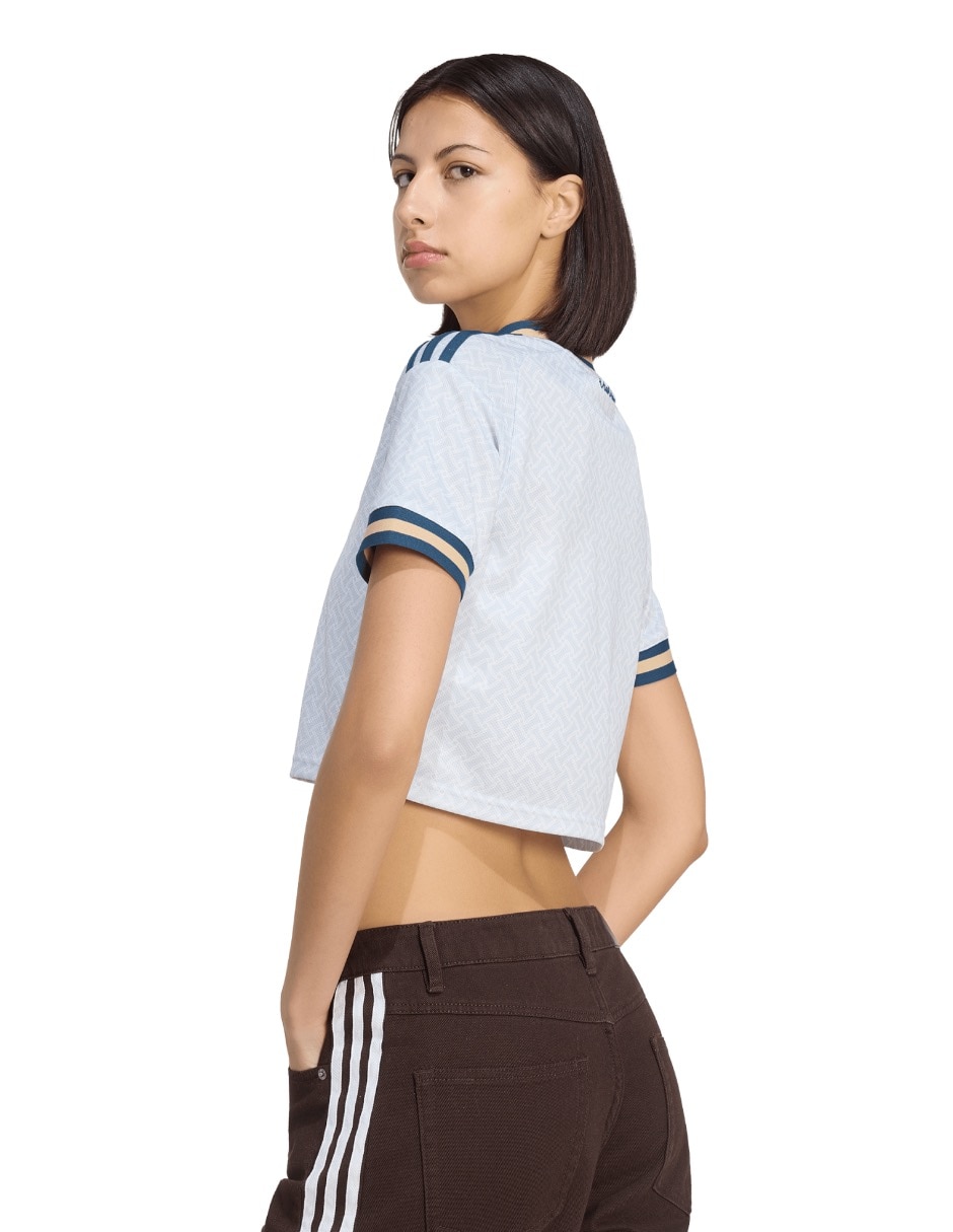 Playera Selección De Fútbol De Italia manga regular para mujer 4