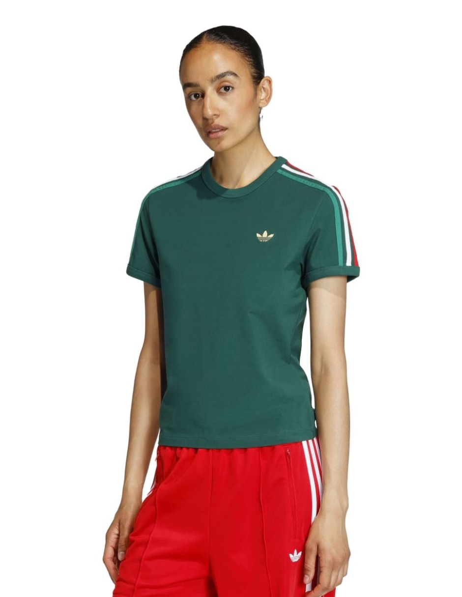 Playera manga corta Adicolor cuello redondo para mujer Playera manga corta Adicolor cuello redondo para mujer