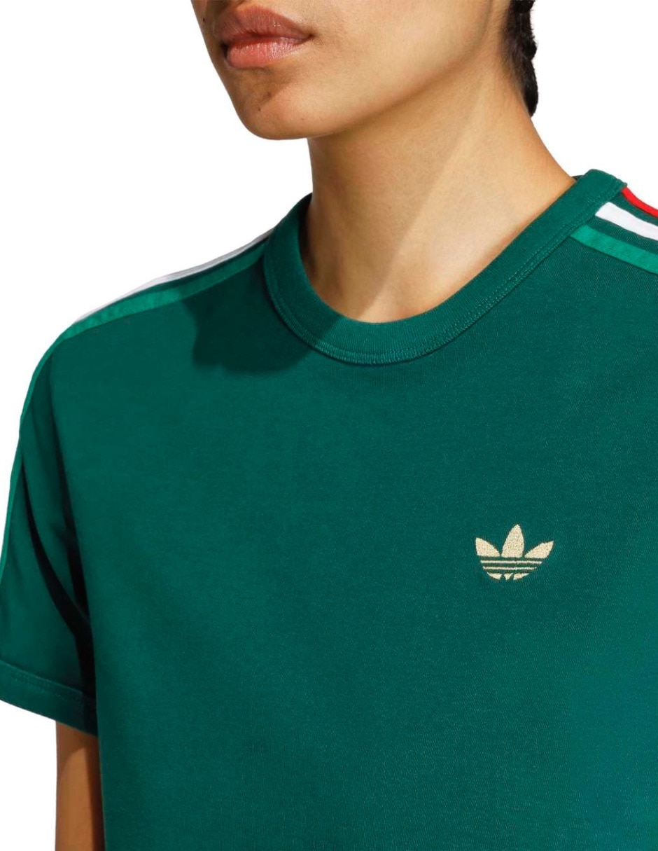 Playera manga corta Adicolor cuello redondo para mujer 3