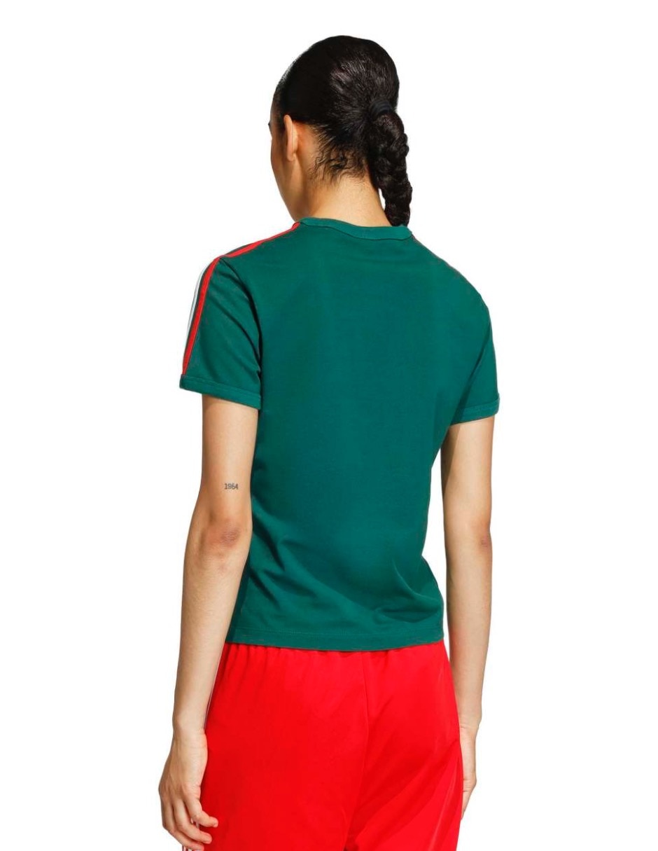 Playera manga corta Adicolor cuello redondo para mujer 6