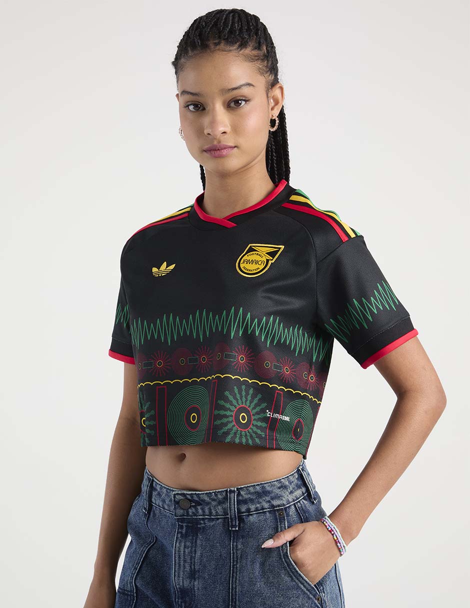 Playera manga corta Federación Jamaica cuello redondo mujer