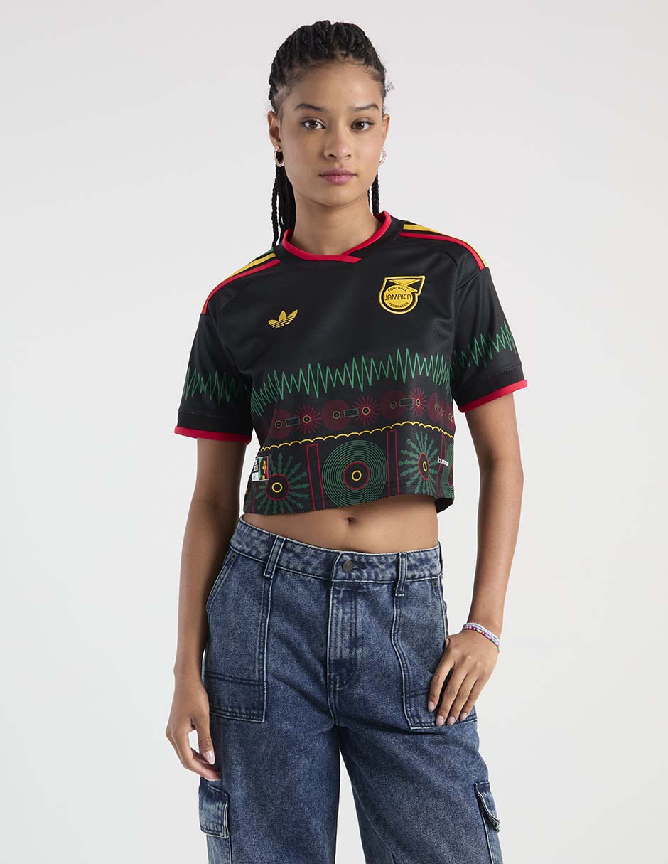 Playera manga corta Federación Jamaica cuello redondo mujer 5