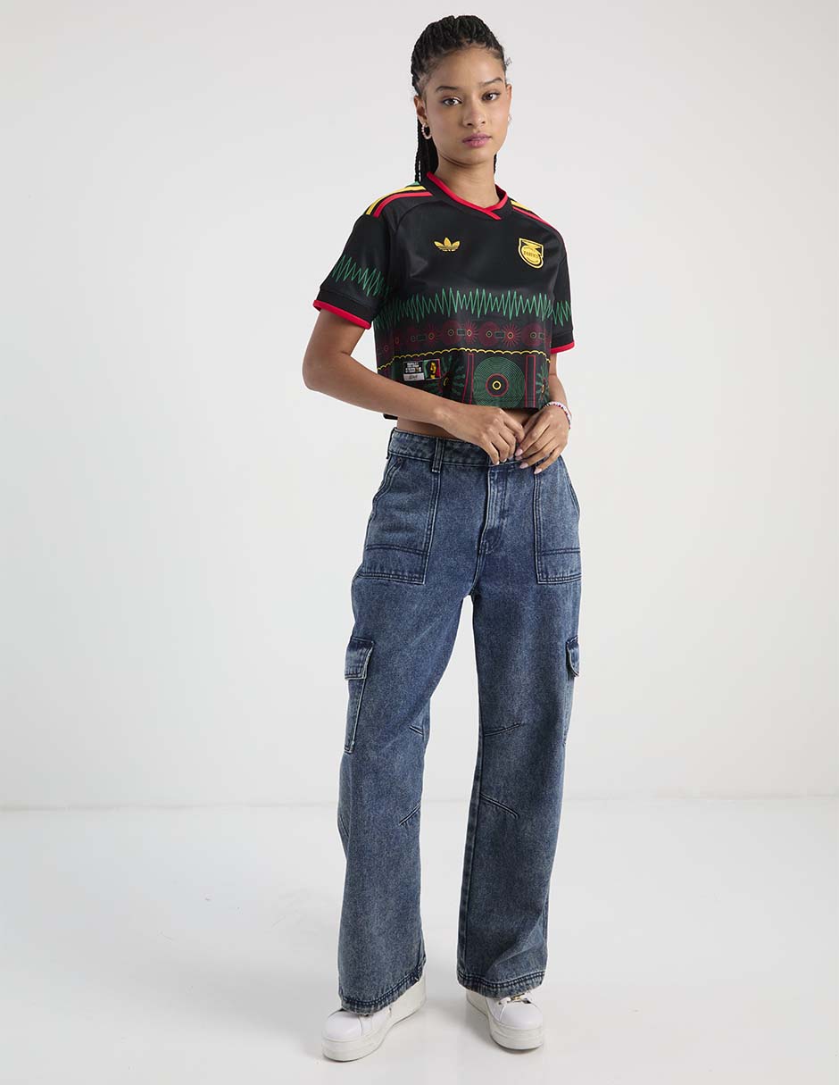 Playera manga corta Federación Jamaica cuello redondo mujer 4