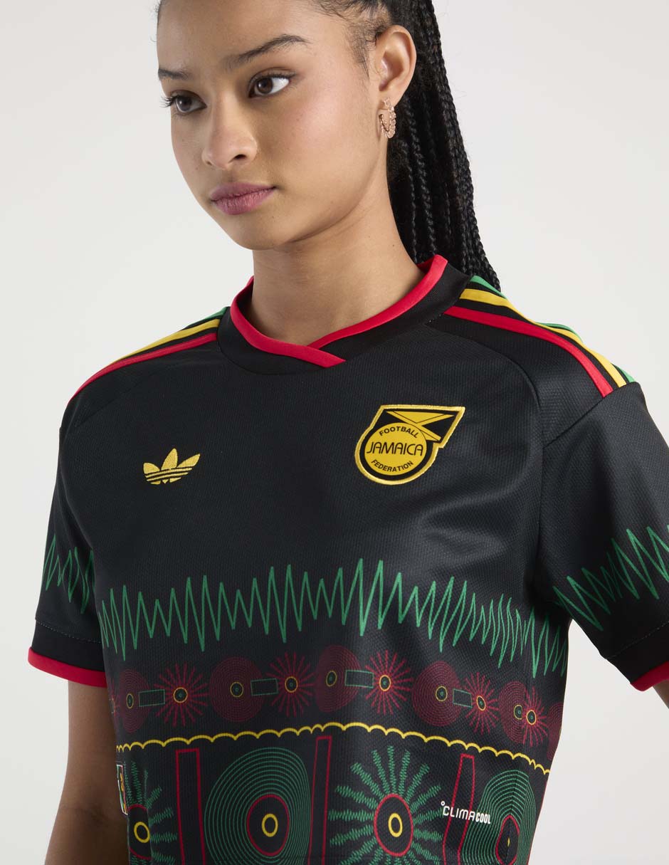 Playera manga corta Federación Jamaica cuello redondo mujer 3