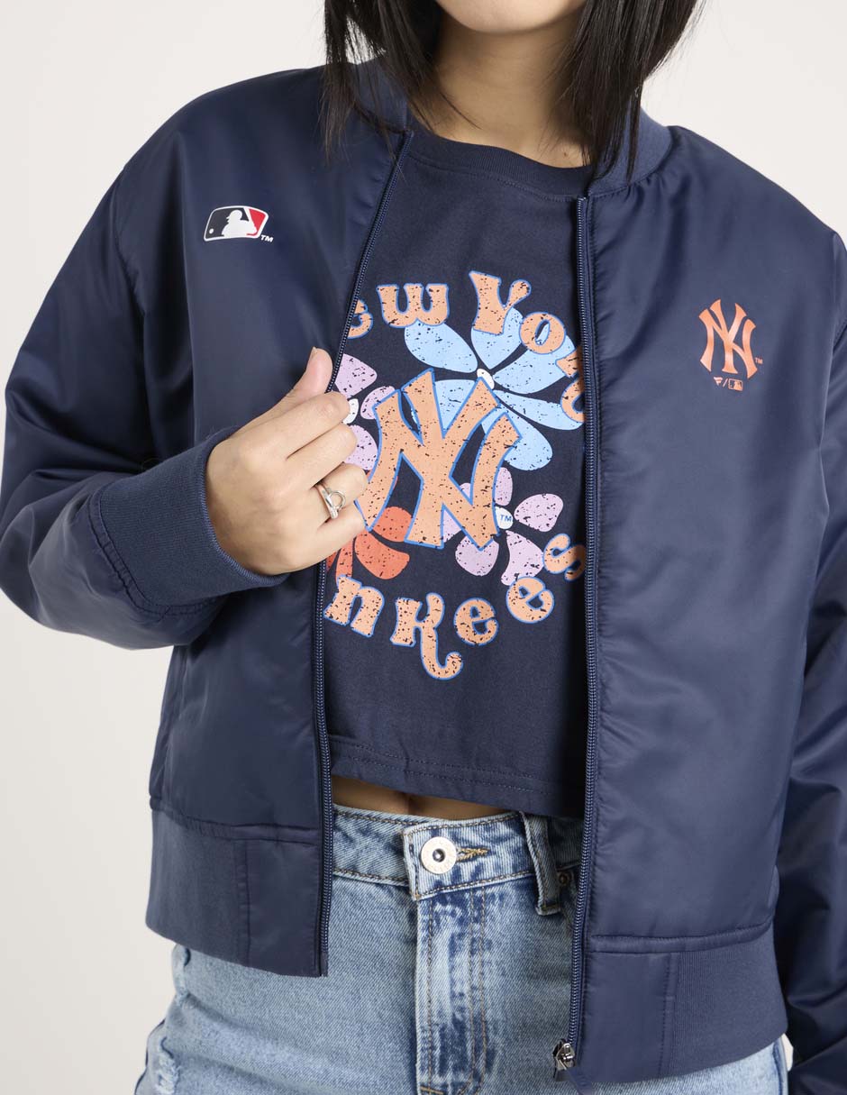Chamarra bomber Mlb New York Yankees para mujer