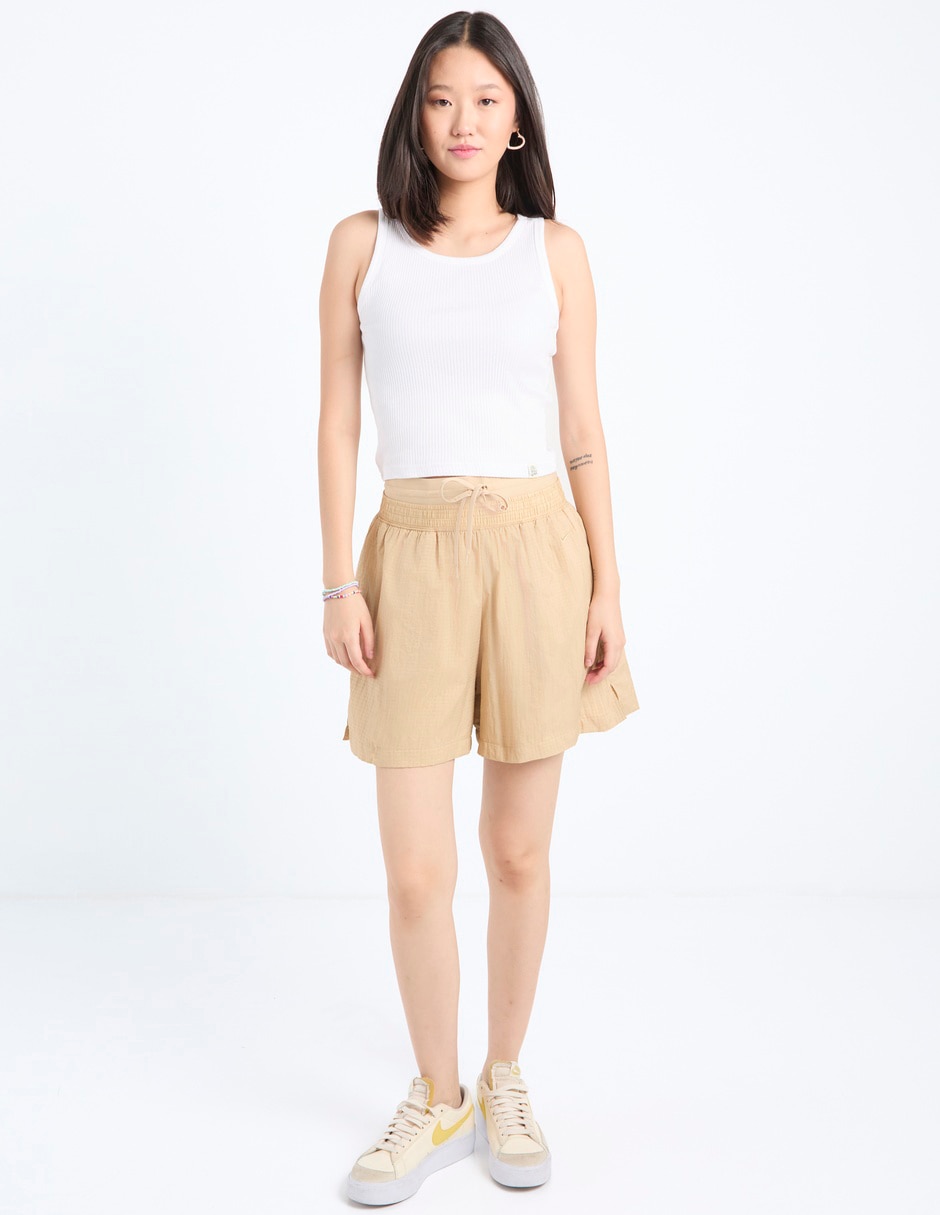 Short nike w nsw double waistband short de algodón para mujer