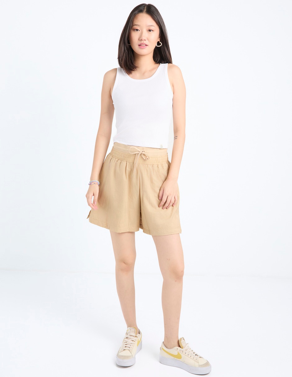 Short nike w nsw double waistband short de algodón para mujer