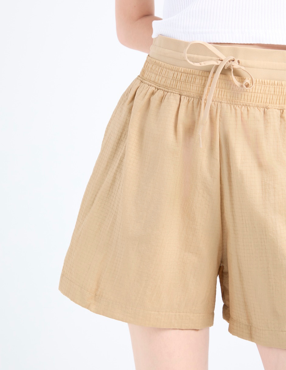 Short nike w nsw double waistband short de algodón para mujer