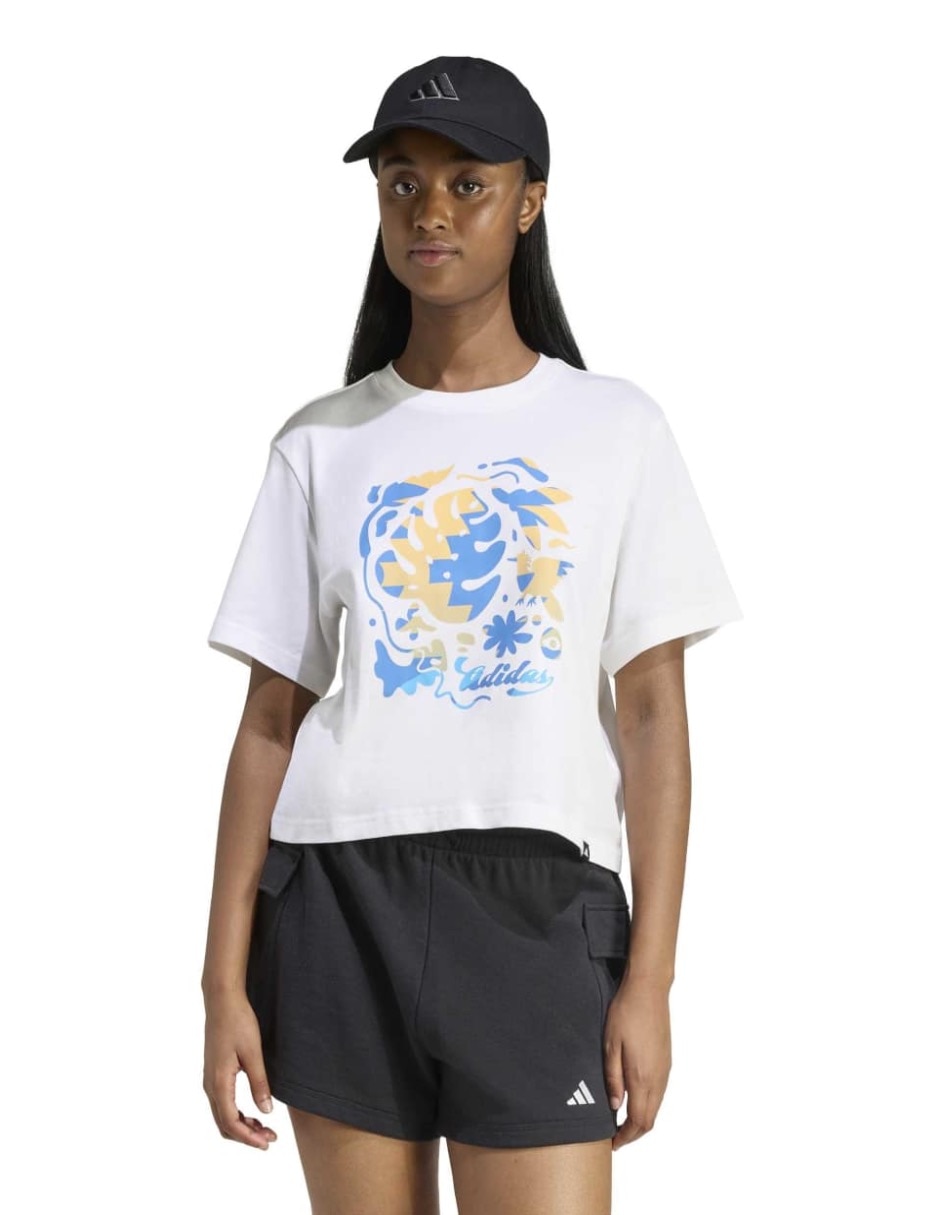 Playera manga corta Fifa World Cup Table Tee cuello redondo para mujer