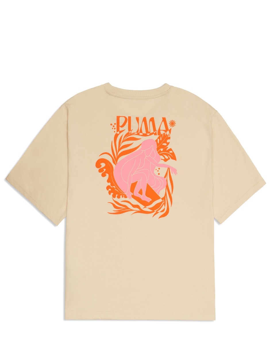 Playera Puma Wardrobe Ess Downtown manga corta para mujer