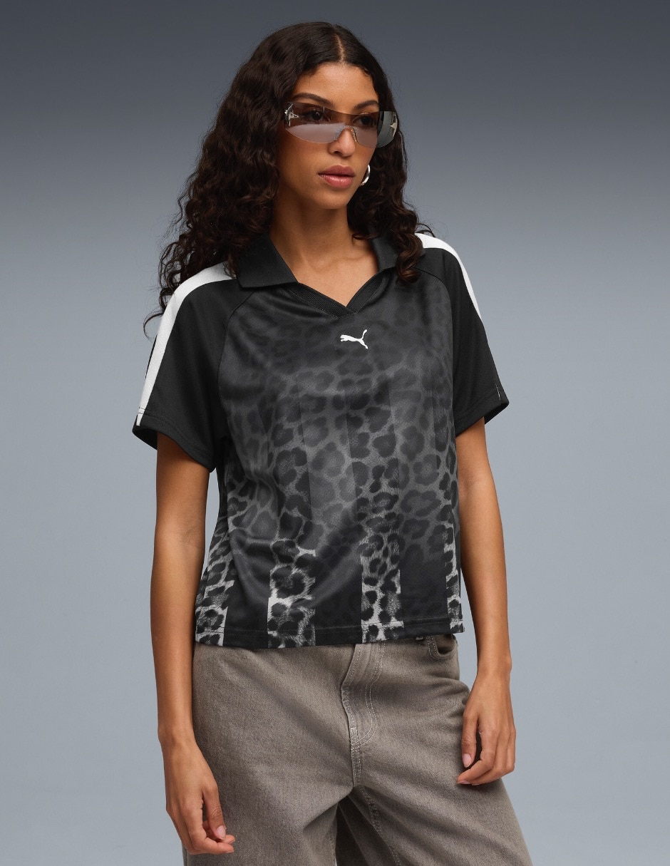 Playera manga corta T7 Leo Luxe cuello polo para mujer Playera manga corta T7 Leo Luxe cuello polo para mujer
