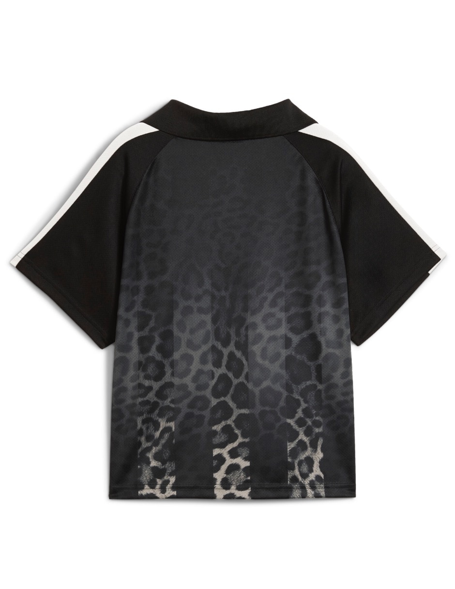 Playera manga corta puma T7 Leo Luxe cuello polo para mujer
