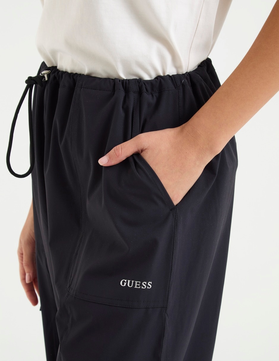 Pants straight Guess con jareta para mujer