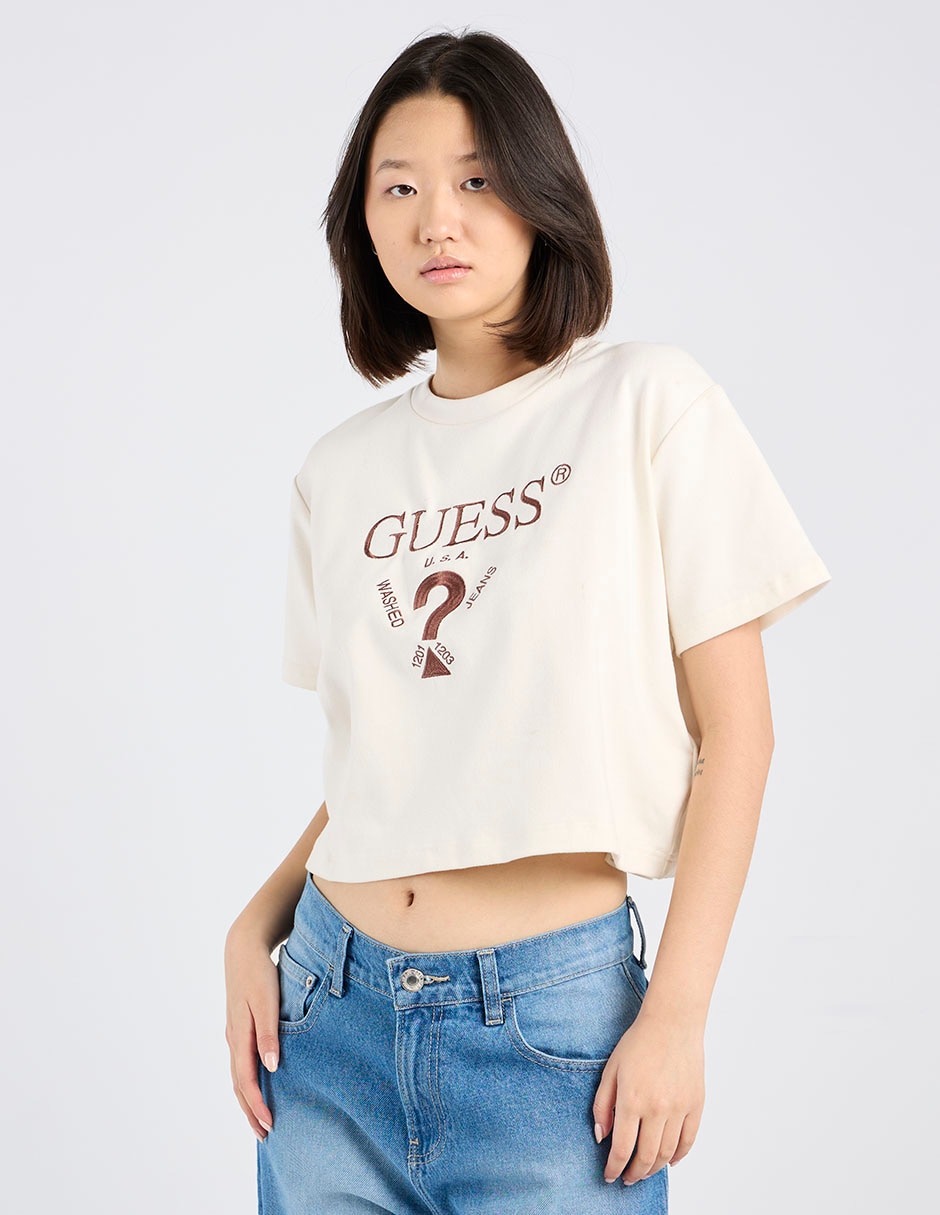 Playera manga corta cuello redondo para mujer Playera manga corta cuello redondo para mujer