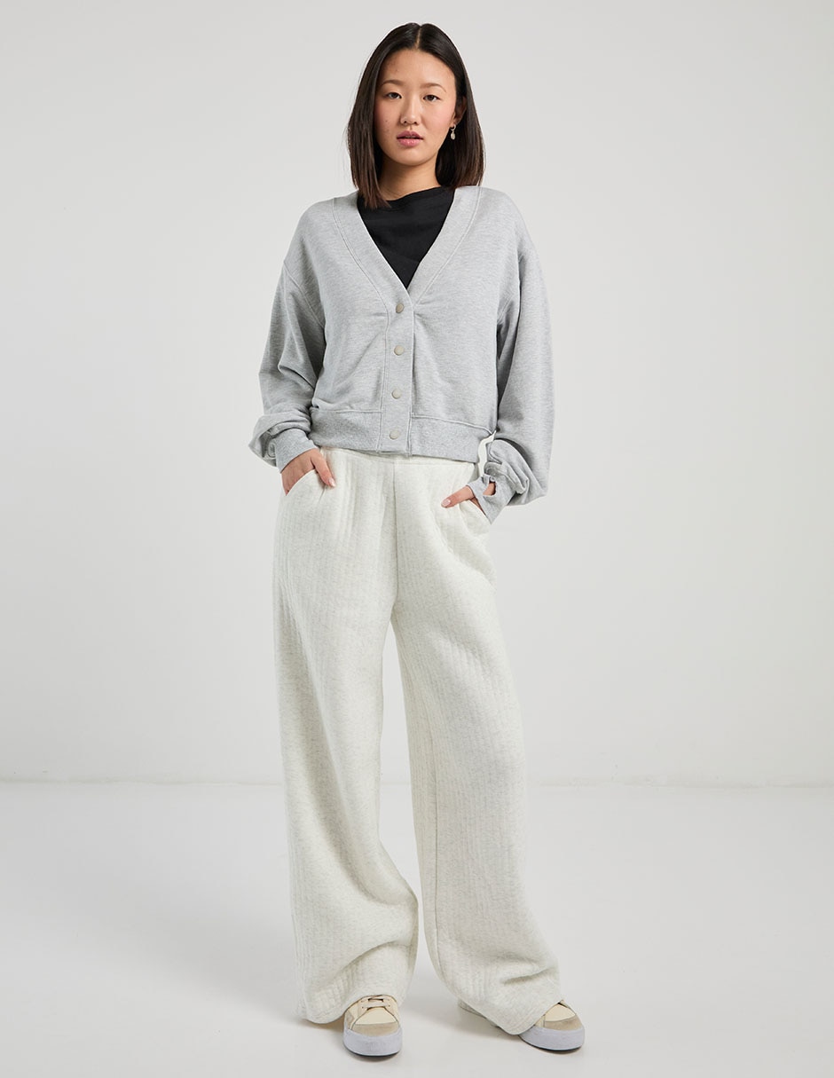 Pants wide leg con elástico para mujer