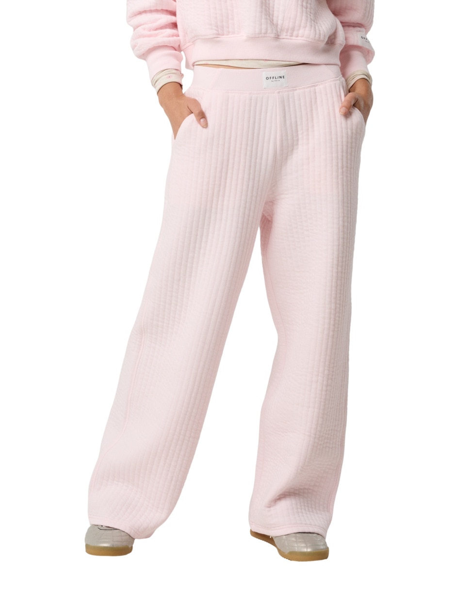 Pants wide leg Offline By Aerie con elástico para mujer