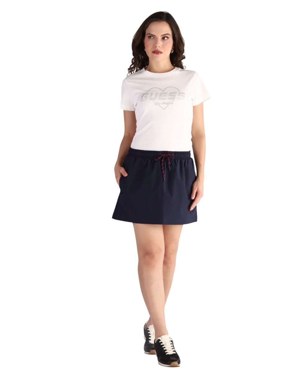 Playera manga corta Guess cuello redondo para mujer