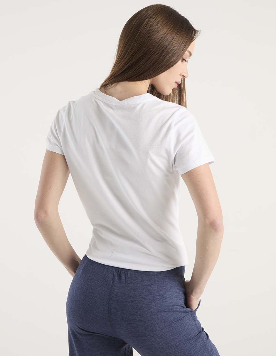 Playera manga corta cuello redondo mujer 7