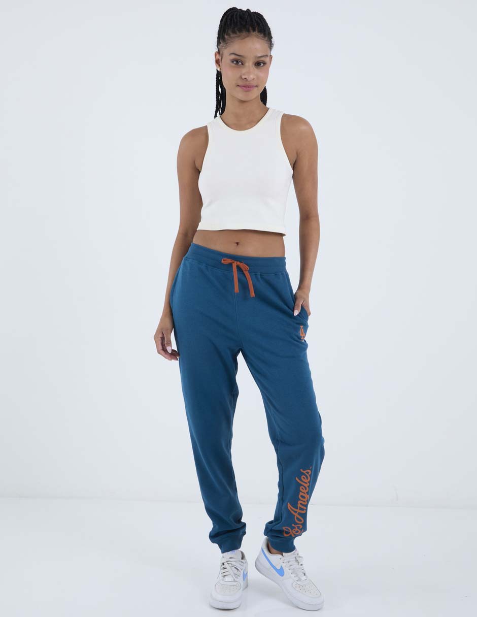 Pants regular los angeles dodgers con jareta para mujer 3