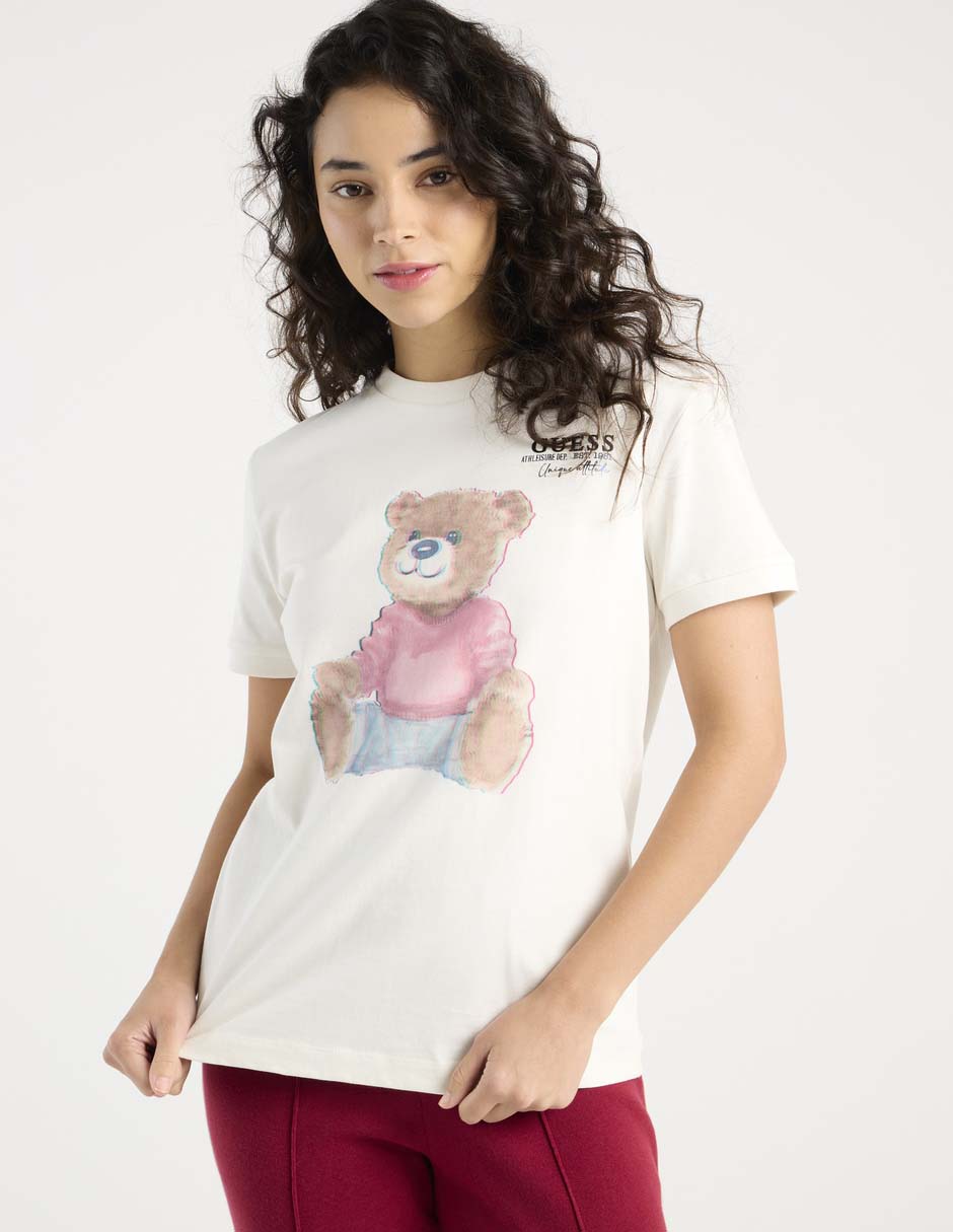 Playera manga corta cuello redondo para mujer Playera manga corta cuello redondo para mujer