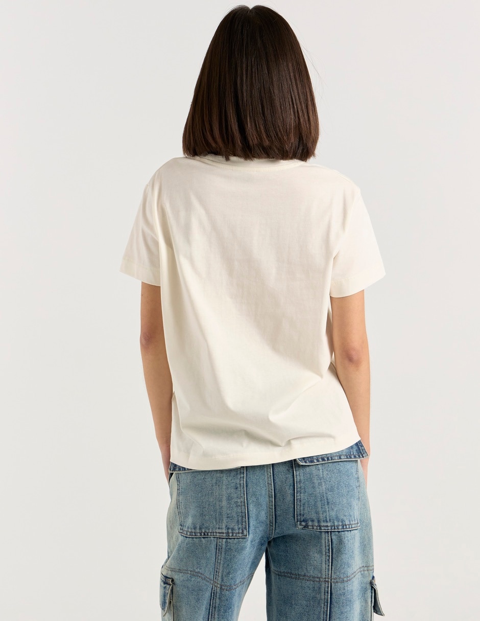Playera manga corta Guess cuello redondo para mujer