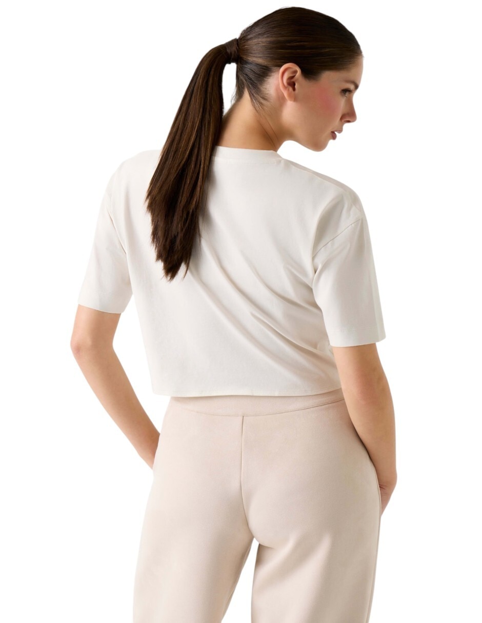 Playera manga corta Guess cuello redondo para mujer