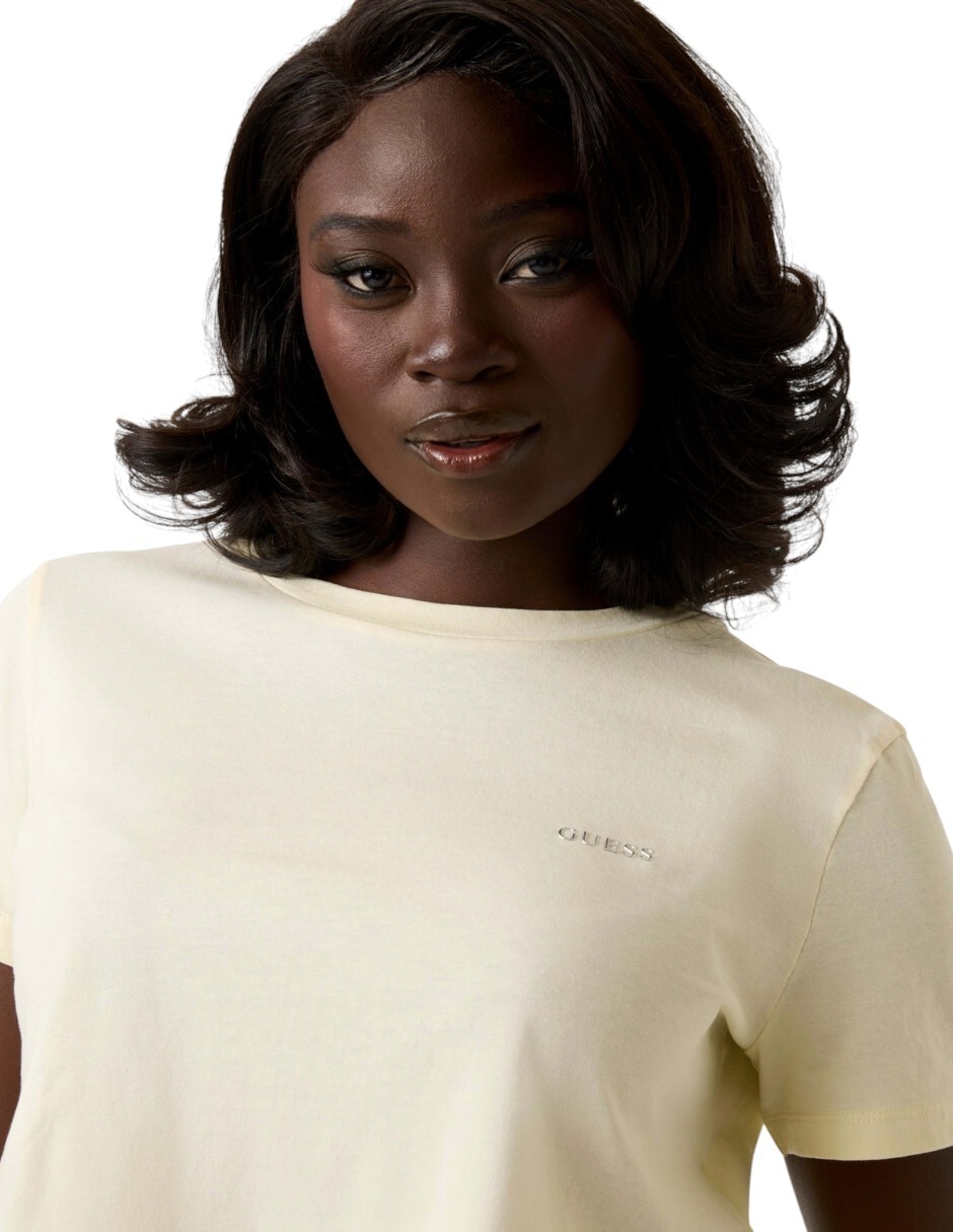 Playera manga corta Guess cuello redondo para mujer