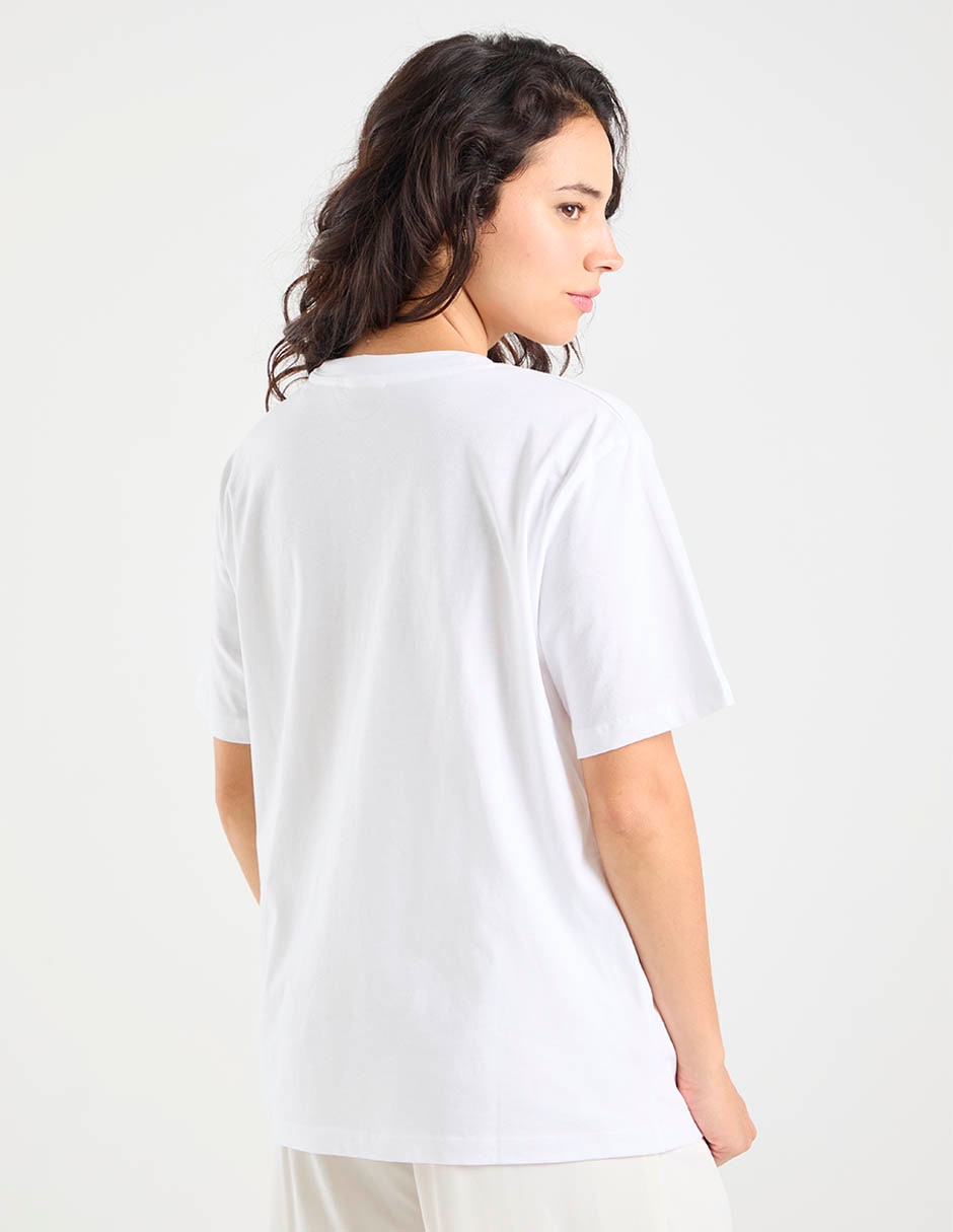 Playera manga corta guess cuello redondo para mujer