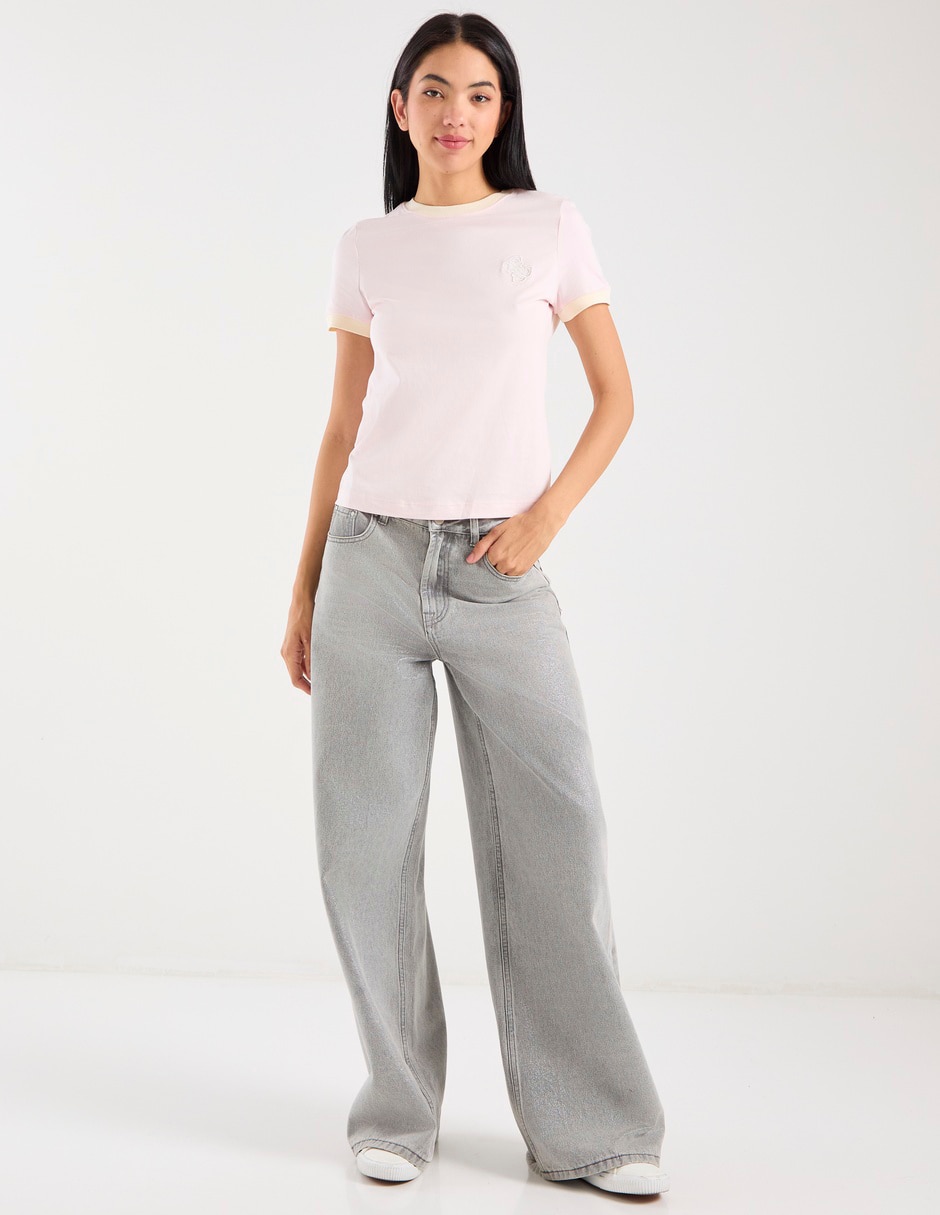 Playera manga corta cuello redondo para mujer 3