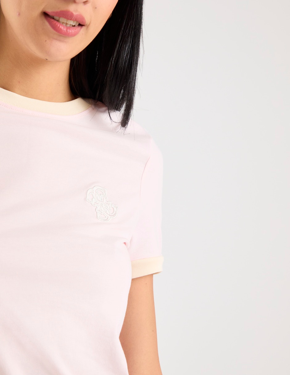 Playera manga corta cuello redondo para mujer 4