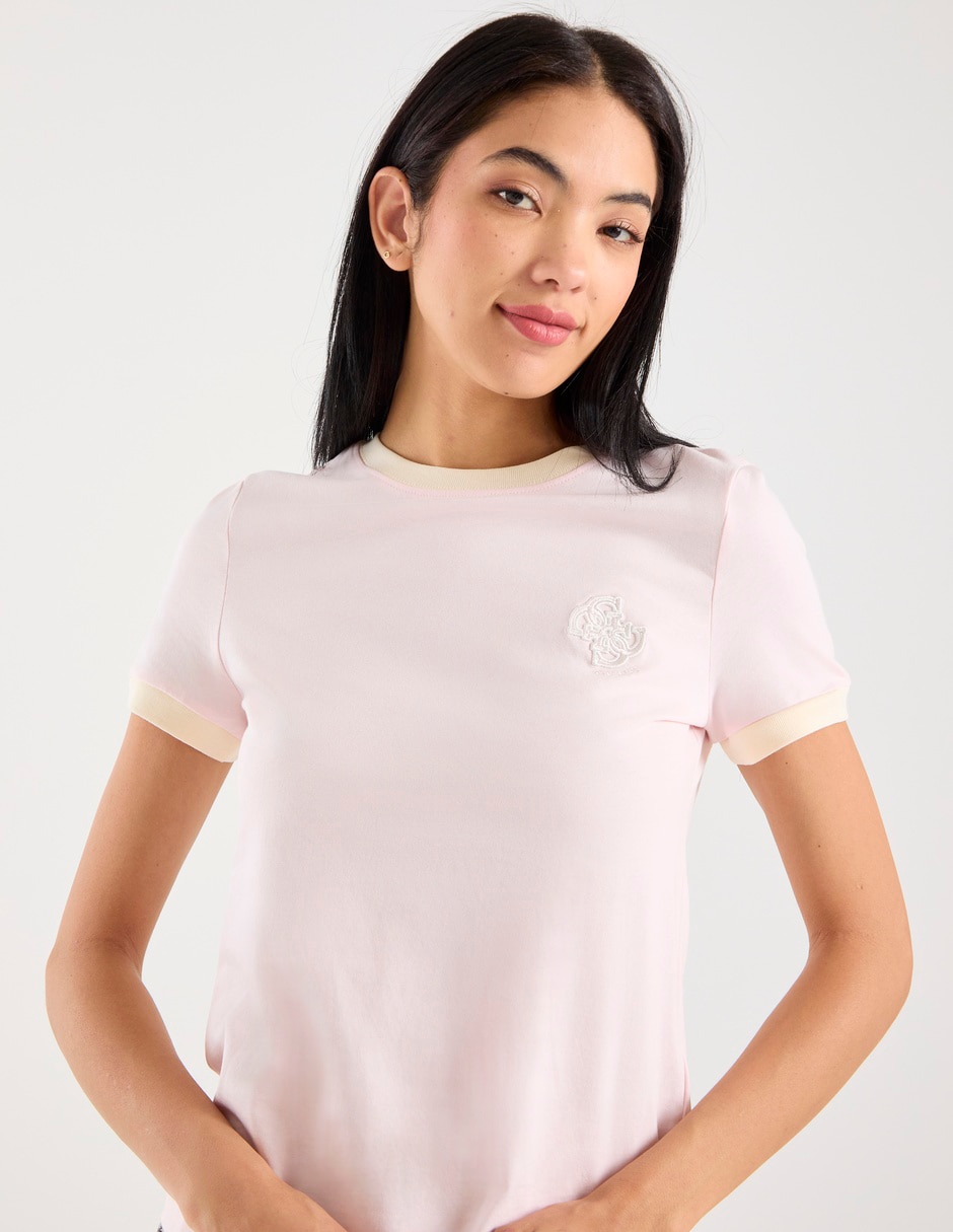 Playera manga corta cuello redondo para mujer 5