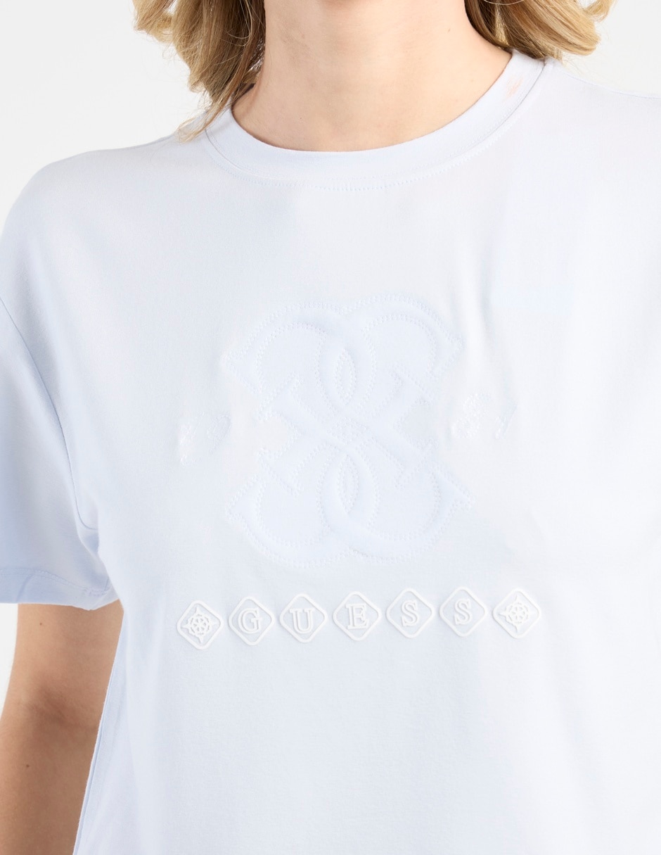 Playera manga corta Guess cuello redondo para mujer