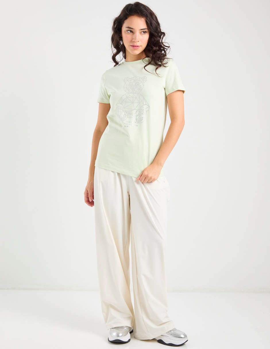 Playera manga corta Guess cuello redondo para mujer