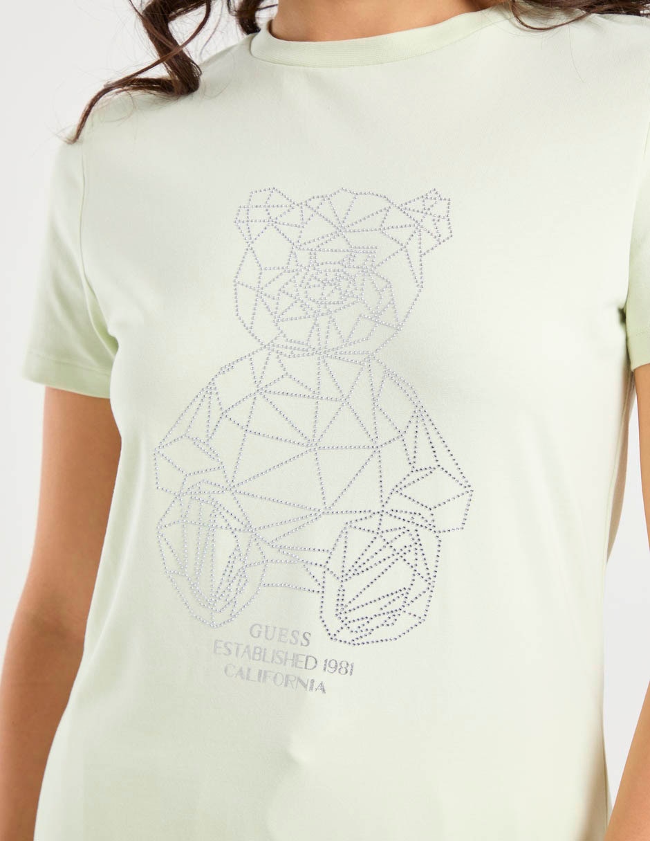 Playera manga corta Guess cuello redondo para mujer