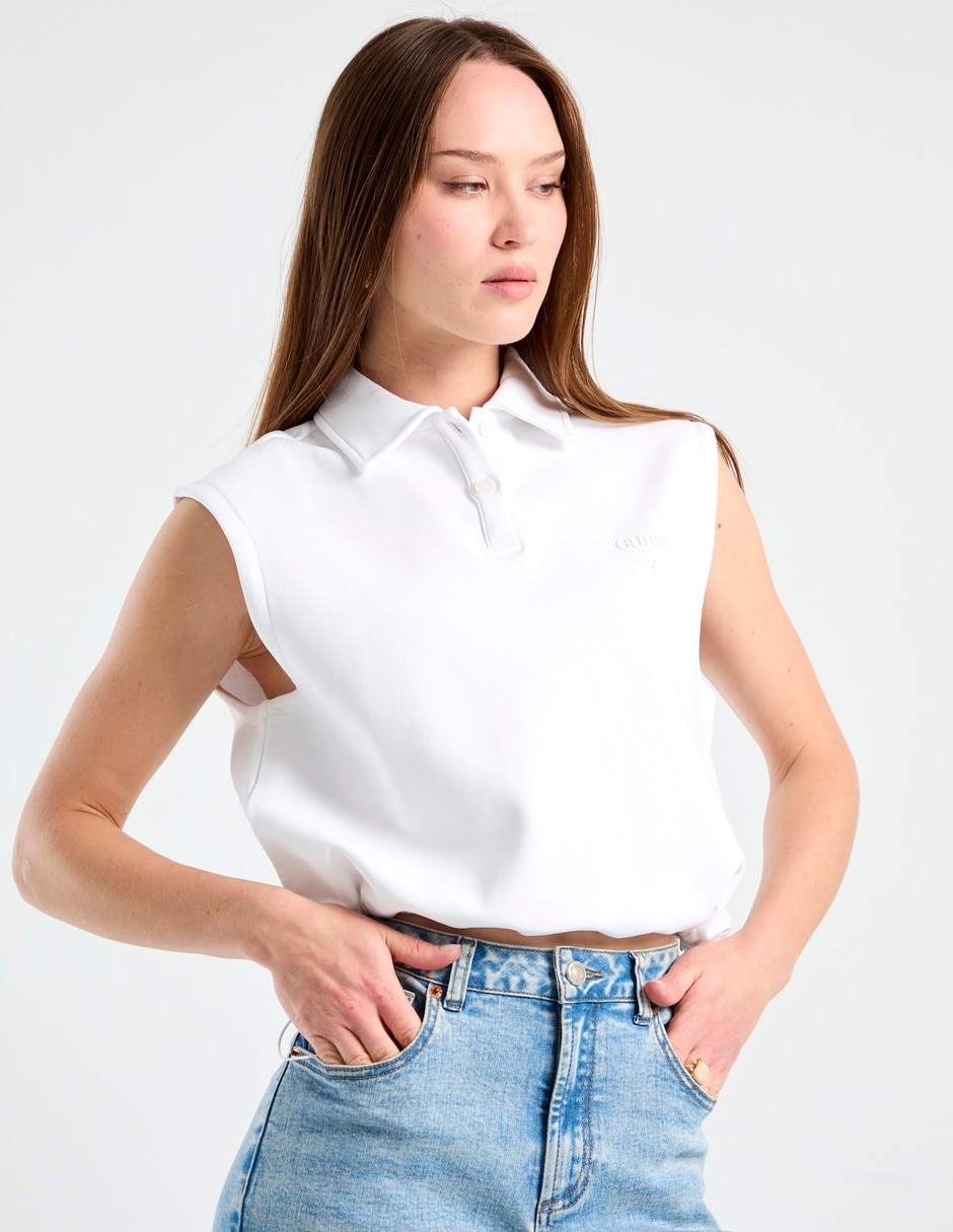 Playera tipo polo para mujer