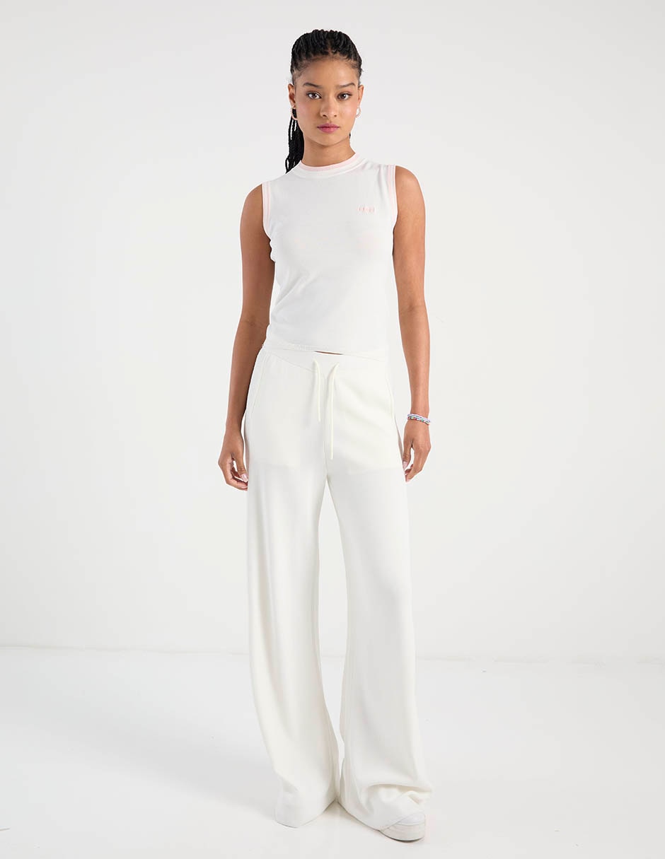 Pants amplio con jareta para mujer 7