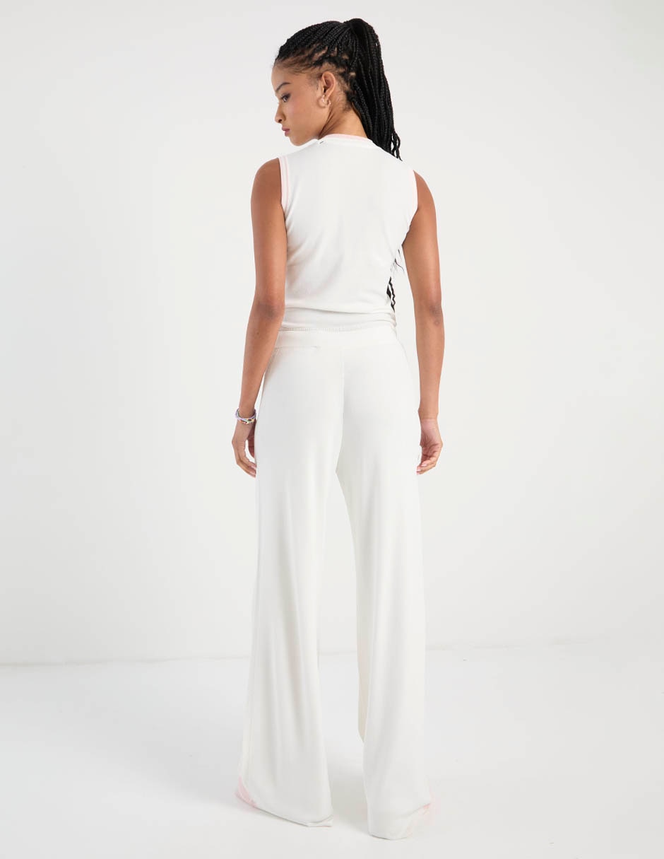 Pants amplio con jareta para mujer 11