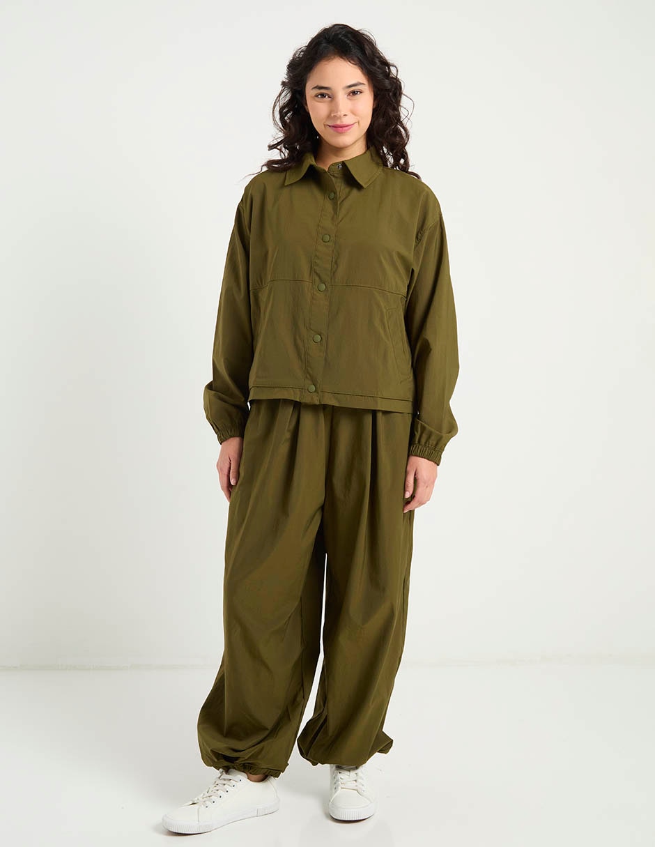 Pants amplio con elástico para mujer 7