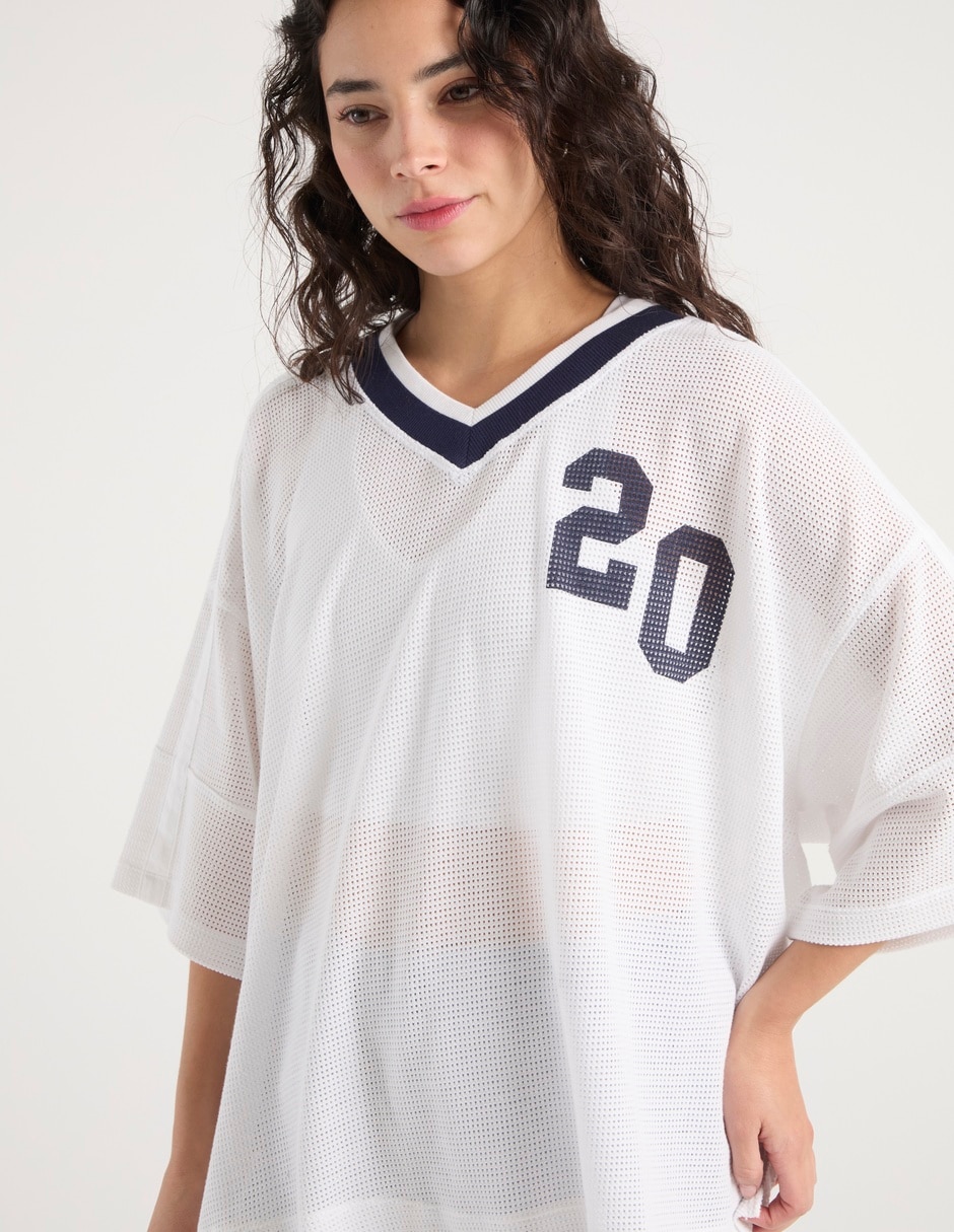Playera manga 3/4 Offline By Aerie cuello V para mujer