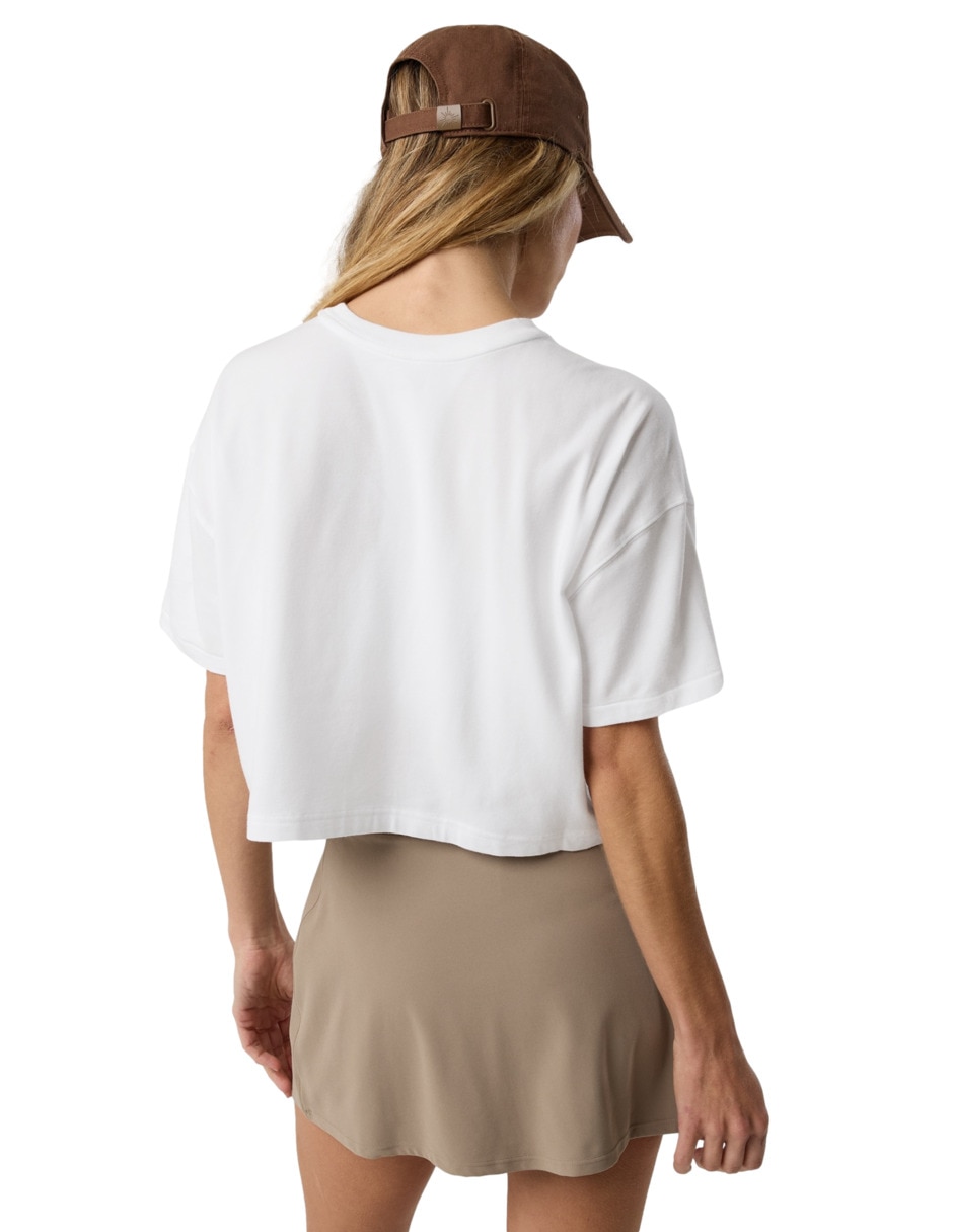 Playera manga corta Tees cuello redondo para mujer 4