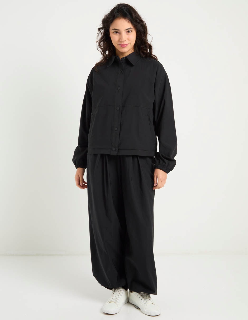 Pants amplio con elástico para mujer 7