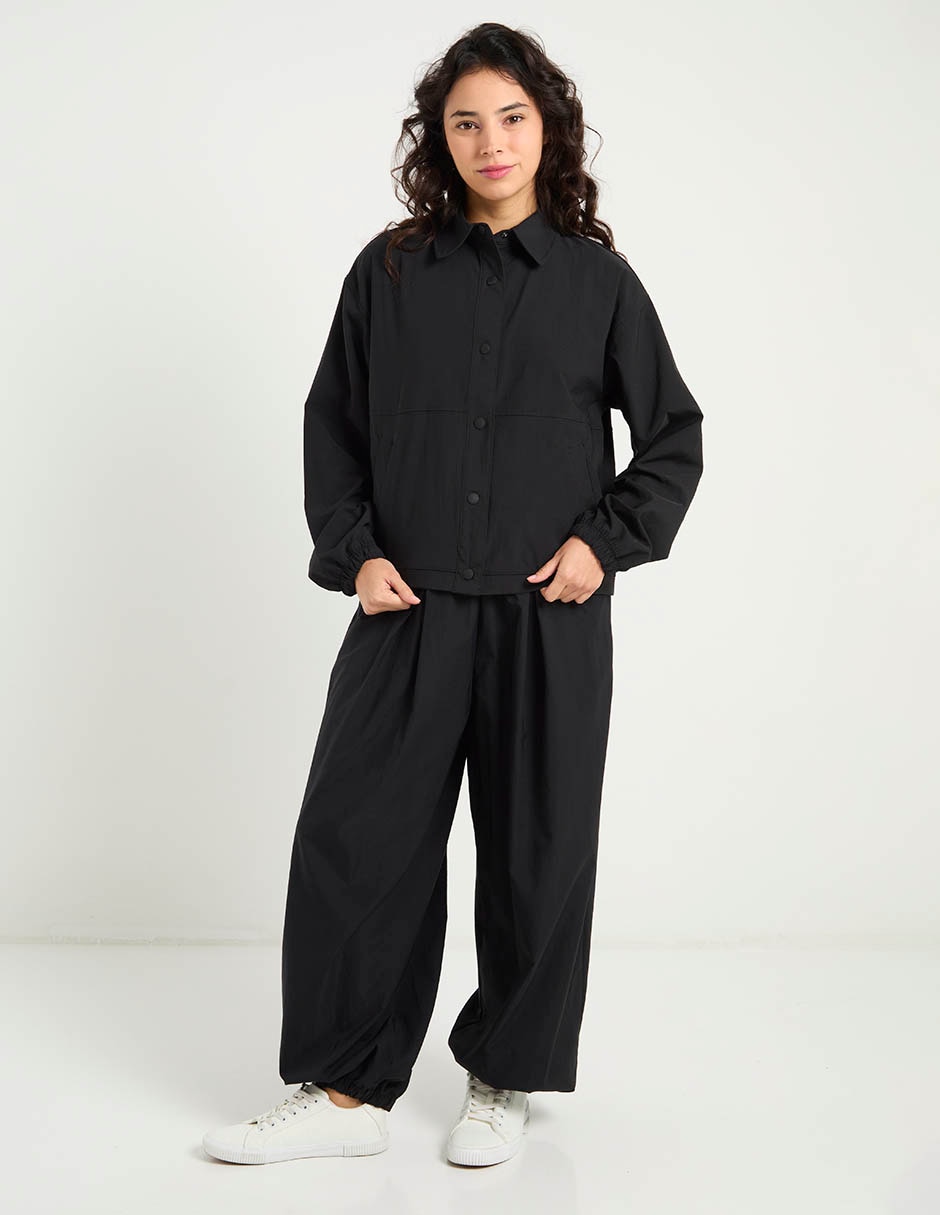 Pants amplio con elástico para mujer 8