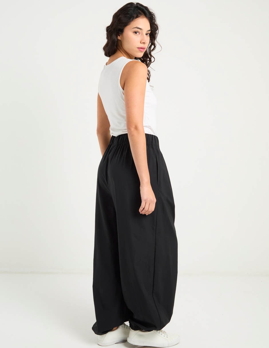 Pants amplio con elástico para mujer 11