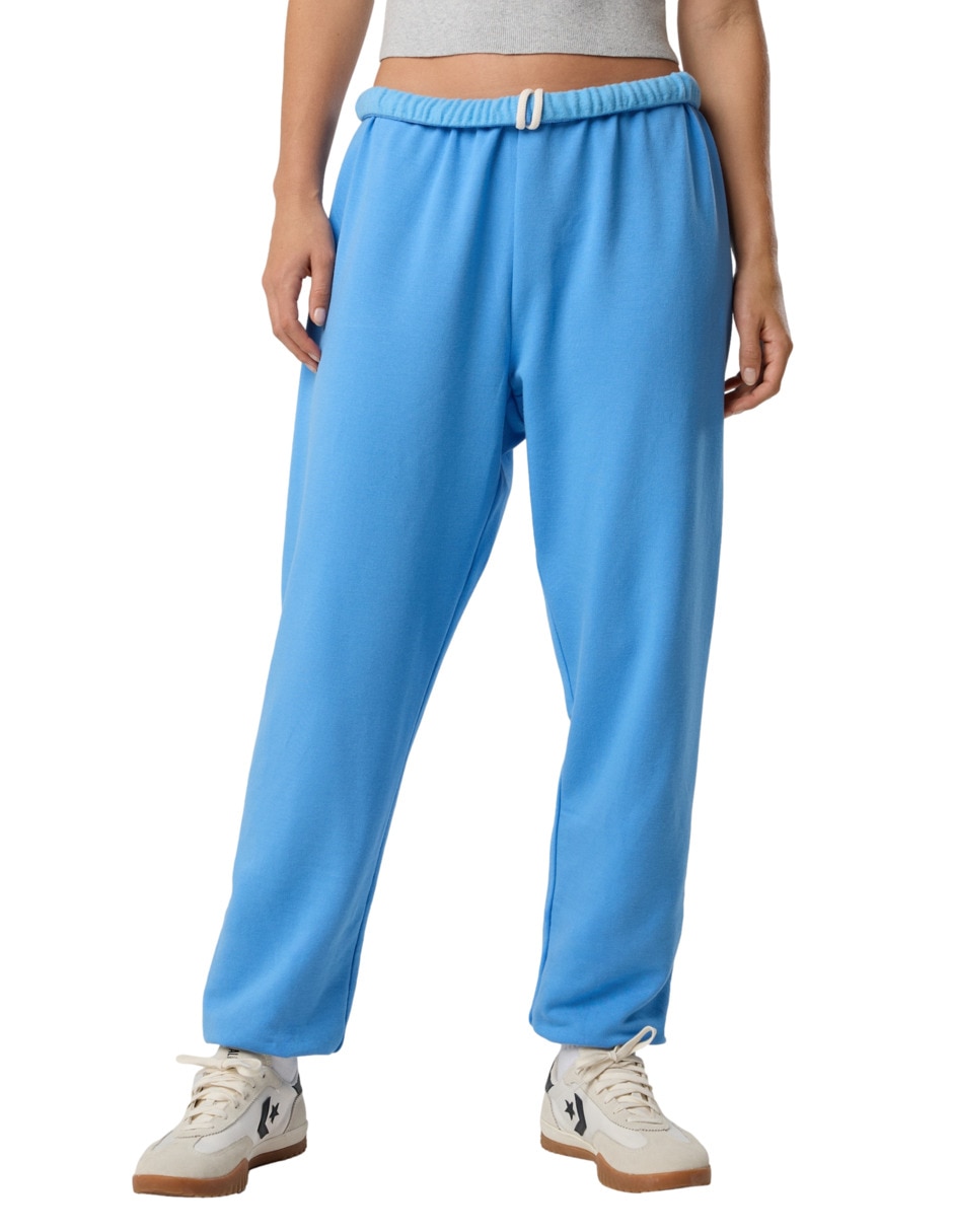 Pants regular con elástico para mujer